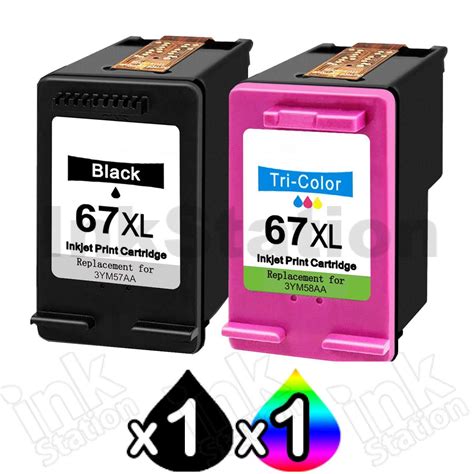 HP 2 Pack 67XL Compatible High Yield Inkjet Cartridges 3YM57AA ...