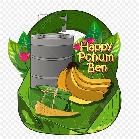 Pchum Ben Vector PNG Images, Pchum Ben Food Design With Lunch Box And ...