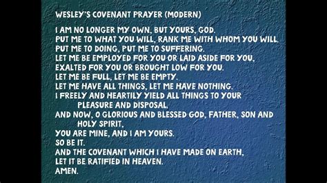 Wesley Covenant Prayer Printable