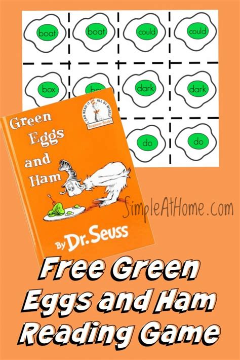 Free Printable: Green Eggs and Ham Grow With Me Game • Simple At Home