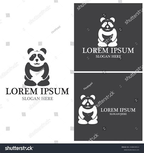 Cute Panda Logo Vector Template Illustration Stock Vector (Royalty Free ...