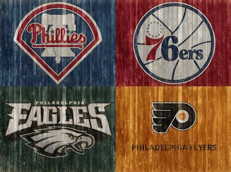 Philadelphia Sports Teams Mixed Media by Dan Sproul