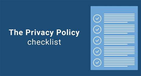 The Privacy Policy Checklist - TermsFeed