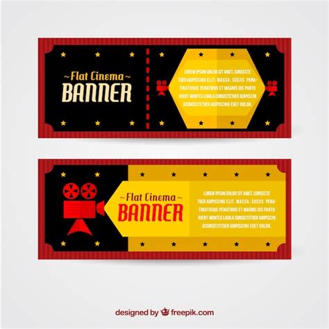 Film banners in flat design | Free Vector