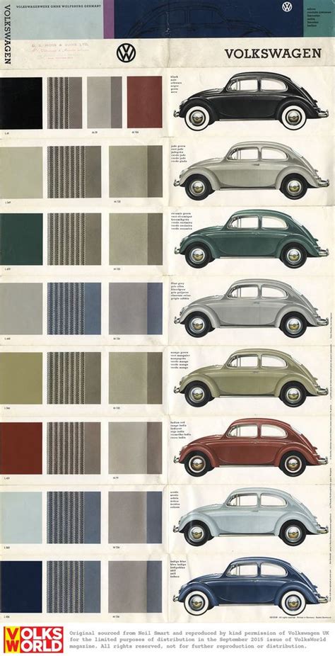 Colour chart, Vw beetles and Beetle on Pinterest