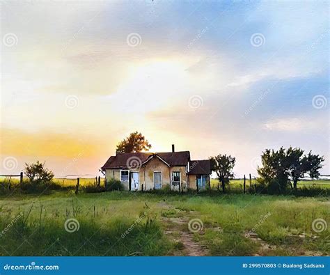 Watercolor of Abandoned House Home House Stock Illustration - Illustration of beautiful ...