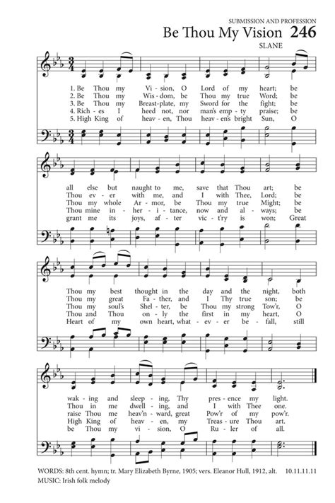 Hymns to the Living God 246. Be Thou my Vision, O Lord of my heart | Hymnary.org