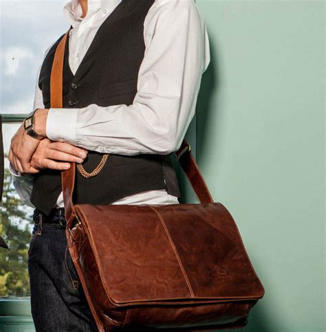 men's luxury leather messenger bag by twenty8 leather ...