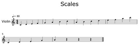 Scales - Sheet music for Violin