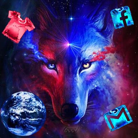 Rainbow Fire Wolf Wallpapers - Wallpaper Cave