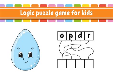 Logic puzzle game. | Premium Vector