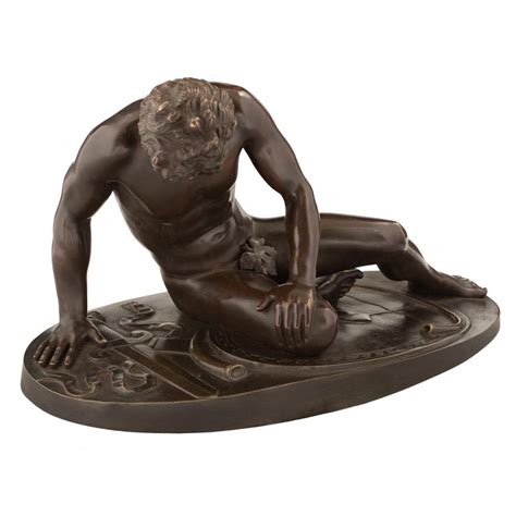 Italian 19th Century Patinated Bronze Statue of 'The Dying Gaul' For Sale at 1stdibs