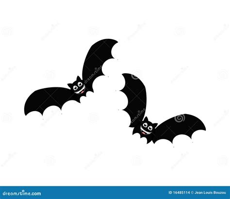 Flying Bats Silhouette Vector Illustration | CartoonDealer.com #78530044