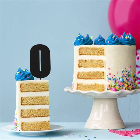 Number 0 Black Acrylic Cake Topper | Cake Decorating Central