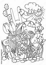 Vecteur Stock Coloring Page For Kids Spring Or Summer Illustration  sketch template