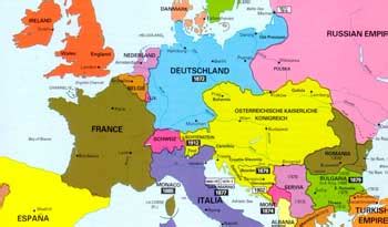 Map Of Europe 1914 With Capitals - United States Map