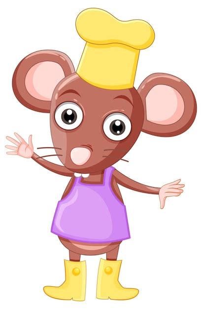 Free Vector | Chef rat cartoon character