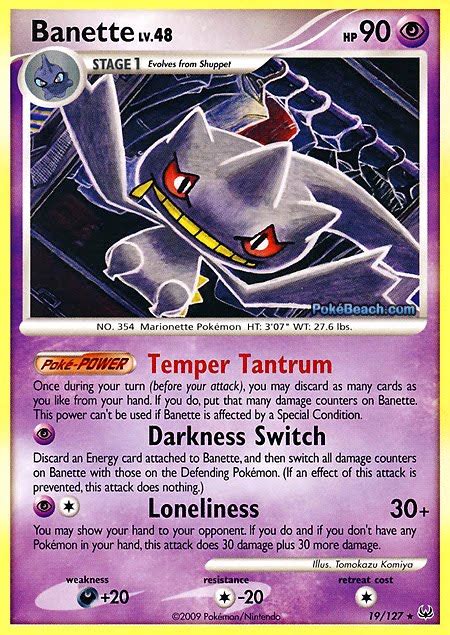 Pokemon Card of the Day: Banette (Platinum) | PrimetimePokemon's Blog