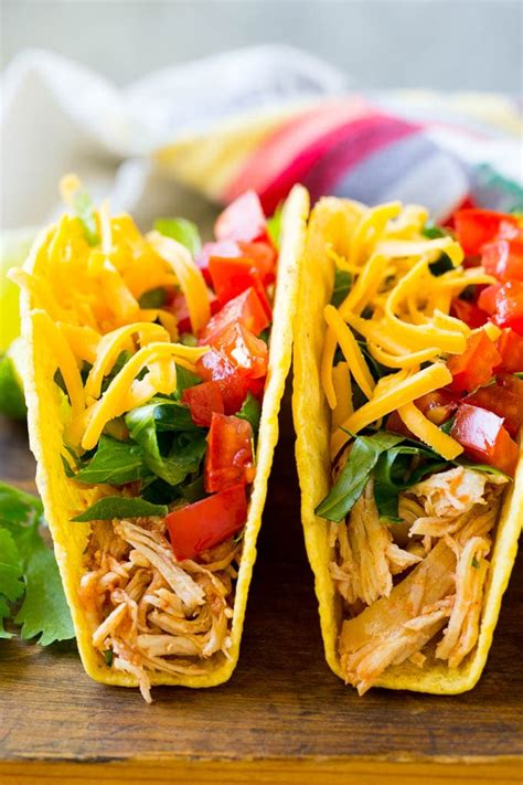 Slow Cooker Chicken Tacos - Dinner at the Zoo