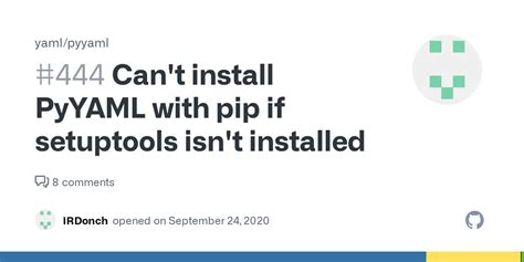 Can't install PyYAML with pip if setuptools isn't installed · Issue ...
