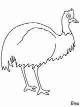 Emu coloring pages sketch template