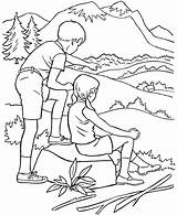 USA Printables National Park Coloring Pages  Hiking In The Parks sketch template