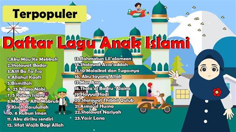 Lagu anak islami - Allahul Kaafi, Alif ba ta tsa,aku mau ke Mekkah,rukun Islam,kisah Nabi dan ...