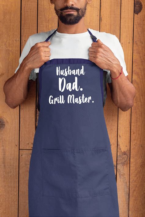 Fathers Day Apron Bbq Dad Apron Husband Dad Grill Master | Etsy