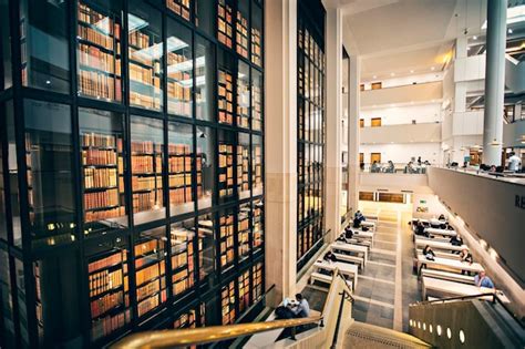 Premium Photo | Interior of the british library, the king's library inside hall, london, uk