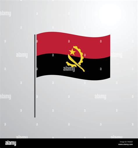 Angola waving Flag Stock Vector Image & Art - Alamy