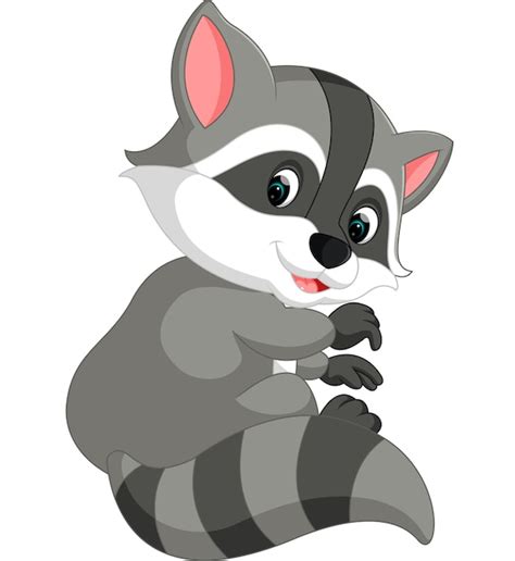 Premium Vector | Cute raccoon cartoon