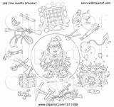 Licensed Clipart Cartoon Evil Executioner By Alex Bannykh 1811599 sketch template