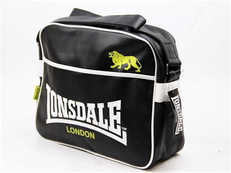 LONSDALE Retro Mod Classic Logo Shoulder Bag Black