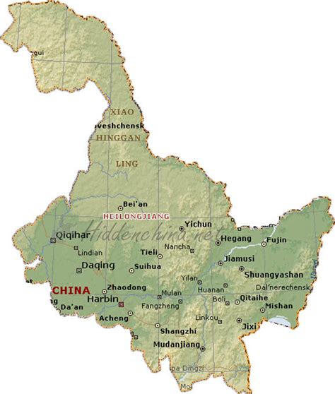 Hidden China GmbH - Map of Heilongjiang Province, China