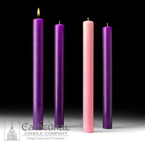 Advent Stearine Wax Candles - Religious Supply Center