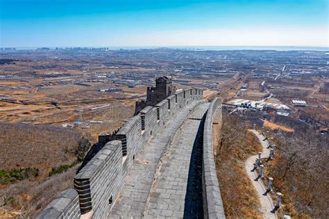 Shanhaiguan Pass at Great China Wall Stock Image - Image of building ...