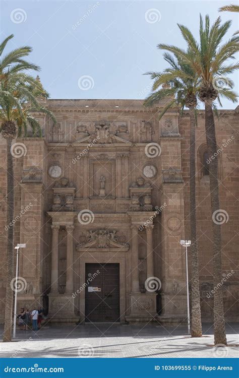 Cathedral of Almeria Andalucia, Spain Editorial Image - Image of blue ...