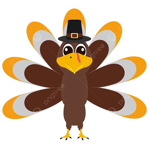 Cute Thanksgiving Turkey Clipart Transparent PNG Hd, Turkey Pilgrimin On Thanksgiving Day, Feast ...