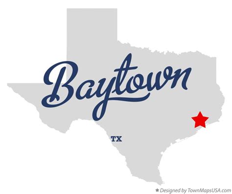 Map of Baytown, TX, Texas