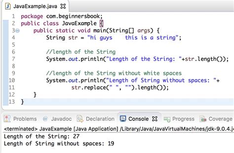 Java String length() Method with examples