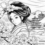 Japanese Coloring Pages  Free & Printable sketch template
