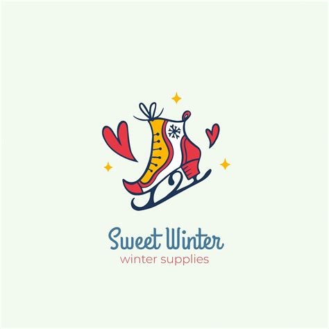 Free Vector | Hand drawn winter logo template