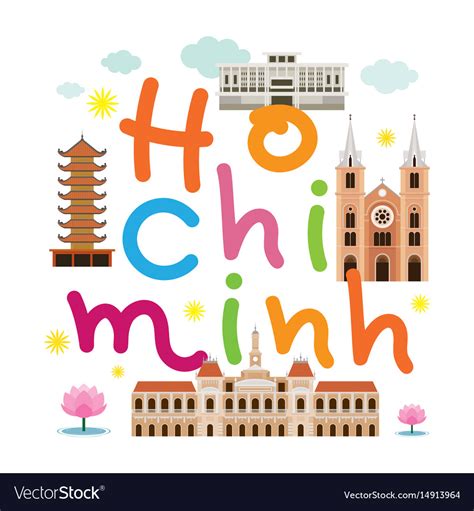 Ho chi minh city or saigon vietnam travel Vector Image