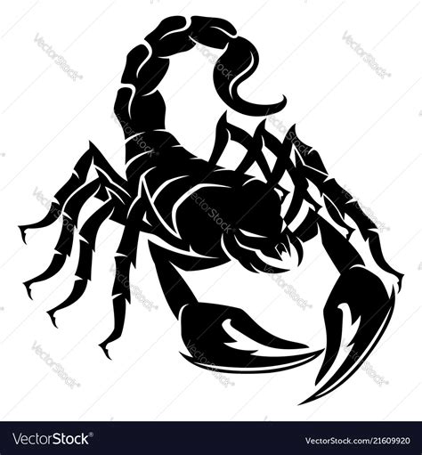 Sign of a black scorpion Royalty Free Vector Image