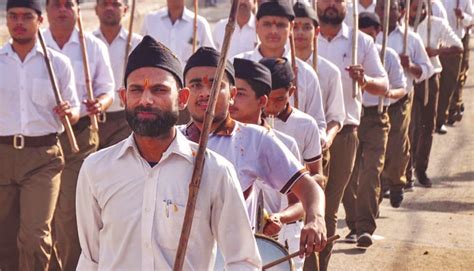 Rashtriya Swayamsevak Sangh (RSS) volunteers take part in ‘path ...