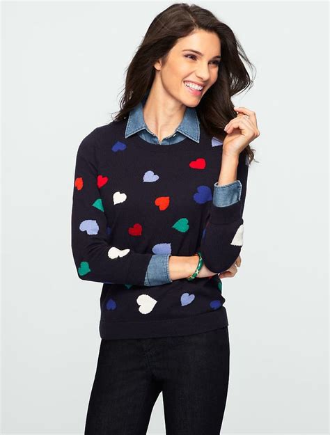 Talbots - Heart Intarsia Sweater | | Misses Whimsical Fashion, Vintage ...