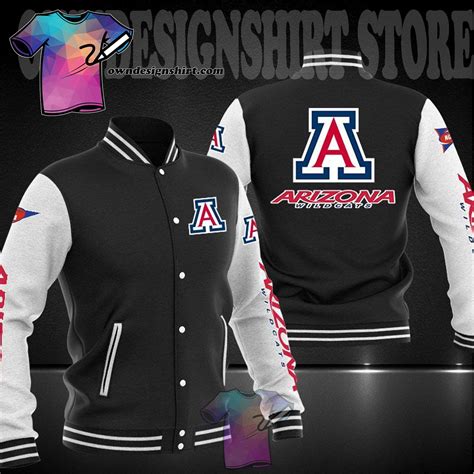 [The best selling] Arizona Wildcats Full Printing Baseball Jacket