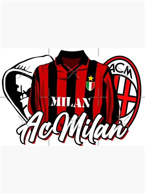 "ac milan " Poster for Sale by lounesartdessin | Redbubble