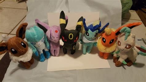 7 Eevee Evolution Plush Pokemon - Umbreon Flareon Leafeon Jolteon ...