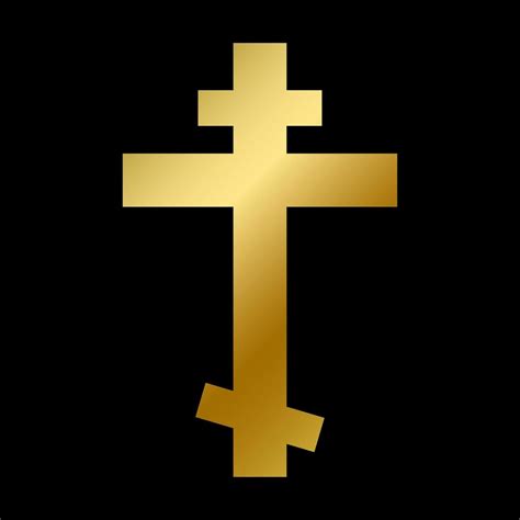 Orthodox cross symbol isolated christ church sign 6542562 Vector Art at Vecteezy